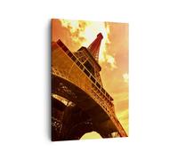 Cuadro Sobre Lienzo 50x70cm Cuadros Torre Eiffel París ciudad construcción Art
