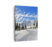 Cuadro Sobre Lienzo 50x70cm Cuadros Valle nubes avalancha deportes Wall Art
