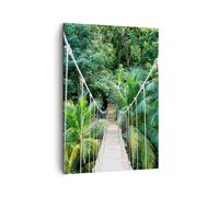 Cuadro Sobre Lienzo 50x70cm Cuadros Zona intertropical selva puente Wall Art