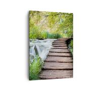 Cuadro Sobre Lienzo 50x70cm Parque nacional naturaleza piedras de guijarros