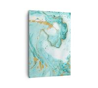Lienzos decorativos 70x100cm Cuadro Sobre Lienzo Moderno Vertical Abstracción Azul Agua moderno Grande Dormitorio Cuadros Pared Imágenes Cuadros Decoracion Salon Wall Art Prints Decor PA70x100-2937