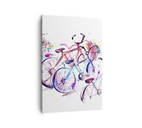 Cuadro Sobre Lienzo 70x100cm Cuadros Bicicletas verano color rueda Wall Art