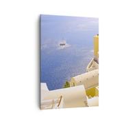 Cuadro Sobre Lienzo 70x100cm Cuadros Casa apartamento edificio grecia Wall Art