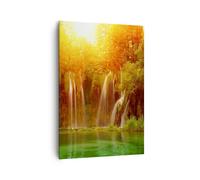 Cuadro Sobre Lienzo 70x100cm Cuadros Croacia parque nacional cascada Wall Art