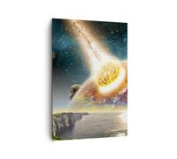 Cuadro Sobre Lienzo 70x100cm Cuadros Espacio tierra planeta cometa Wall Art