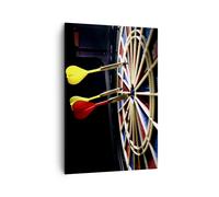 Cuadro Sobre Lienzo 70x100cm Cuadros Flecha dardos diversión escudo Wall Art