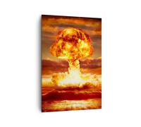 Cuadro Sobre Lienzo 70x100cm Cuadros Guerra bomba nuclear seta apocalipsis Art