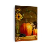 Cuadro Sobre Lienzo 70x100cm Cuadros Otoño popular tradición calabazas Wall Art