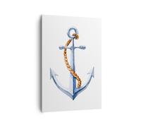 Cuadro Sobre Lienzo 70x100cm Cuadros Pared Ancla cuerda vela mar Wall Art Prints