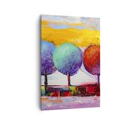 Cuadro Sobre Lienzo 70x100cm Cuadros Pared arboles pradera verano Wall Art