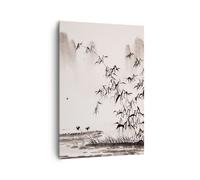 Cuadro Sobre Lienzo 70x100cm Cuadros Pared bambú negro china Wall Art Prints