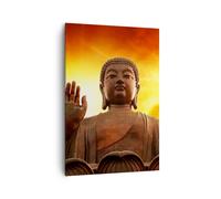 Cuadro Sobre Lienzo 70x100cm Cuadros Pared Buda piedra puesta de sol Wall Art