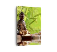 Cuadro Sobre Lienzo 70x100cm Cuadros Pared Budismo Feng Shui Spa bambú Wall Art