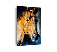 Cuadro Sobre Lienzo 70x100cm Cuadros Pared caballo naturaleza animal Wall Art
