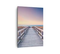 Cuadro Sobre Lienzo 70x100cm Cuadros Pared Camino Mar Puente Wall Art Prints