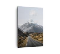 Cuadro Sobre Lienzo 70x100cm Cuadros Pared Camino Montaña Cumbres Wall Art