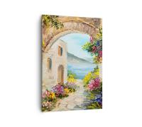 Cuadro Decorativo 70x100 cm Moderno Vertical Arquitectura Flores - 4191