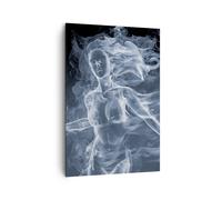 Cuadro Sobre Lienzo 70x100cm Cuadros Pared Chica humo niebla arte Wall Art