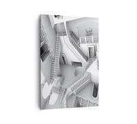 Cuadro Sobre Lienzo 70x100cm Cuadros Pared Ciencia Ilusión Escaleras Wall Art