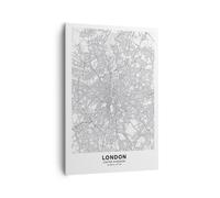Cuadro Sobre Lienzo 70x100cm Cuadros Pared Ciudad Mapa Londres Wall Art Prints