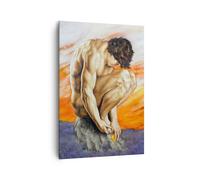 Cuadro Sobre Lienzo 70x100cm Cuadros Pared Cuerpo Hombre Colorido Wall Art