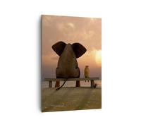 Cuadro Decorativo 70x100 cm Moderno Vertical Paisajes Animales - 3555