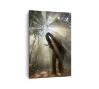 ARTTOR Lienzos decorativos 70x100cm Cuadro Sobre Lienzo Moderno Vertical elefante Grande Dormitorio Cocina Cuadros Pared Imágenes Cuadros Decoracion Salon Wall Art Prints Decor Canvas PA70x100-3835