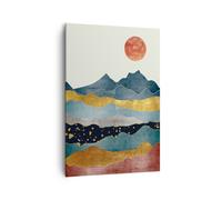 Cuadro Sobre Lienzo 70x100cm Cuadros Pared Este El Sol Montañas Wall Art Prints