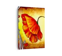 Cuadro Sobre Lienzo 70x100cm Cuadros Pared Flor líneas marcas Wall Art Prints
