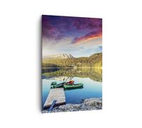 Cuadro Sobre Lienzo 70x100cm Cuadros Pared lago montañas agua Wall Art Prints