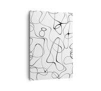 Cuadro Sobre Lienzo 70x100cm Cuadros Pared Línea Nada Patrón Wall Art Prints