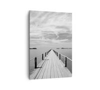 Cuadro Sobre Lienzo 70x100cm Cuadros Pared Madera Puente Mar Wall Art Prints