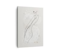 Cuadro Sobre Lienzo 70x100cm Cuadros Pared Minimalismo Cuerpo Mujeres Wall Art