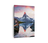 Cuadro Sobre Lienzo 70x100cm Cuadros Pared montañas roca agua Wall Art Prints
