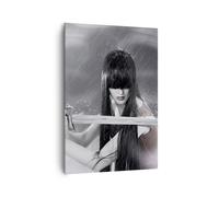 Cuadro Sobre Lienzo 70x100cm Cuadros Pared Mujer agresión espada Wall Art Prints