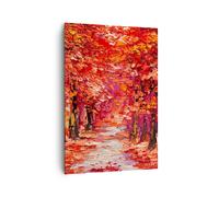 Cuadro Sobre Lienzo 70x100cm Cuadros Pared Otoño Parque Avenida Wall Art Prints