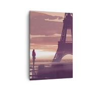 Cuadro Sobre Lienzo 70x100cm Cuadros Pared Paris ciudad noche Wall Art Prints