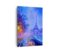 Cuadro Sobre Lienzo 70x100cm Cuadros Pared París Faroles Eiffel Wall Art Prints
