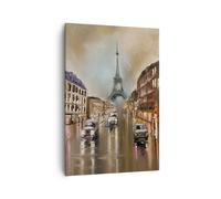 Cuadro Sobre Lienzo 70x100cm Cuadros Pared Paris torre calle Wall Art Prints