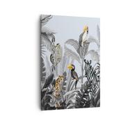 Cuadro Sobre Lienzo 70x100cm Cuadros Pared Selva Animales Tucanes Wall Art