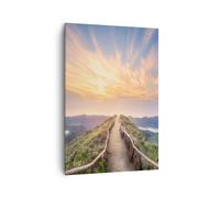 Cuadro Sobre Lienzo 70x100cm Cuadros Pared Sendero Montaña Azores Wall Art
