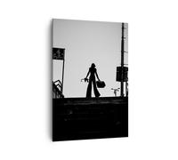 Cuadro Sobre Lienzo 70x100cm Cuadros Pared Sombra Fotografía Escaleras Wall Art
