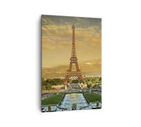 Cuadro Sobre Lienzo 70x100cm Cuadros Pared Torre Eiffel Francia París Wall Art