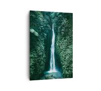 Cuadro Sobre Lienzo 70x100cm Cuadros Pared Trópicos Cascada Selva Wall Art