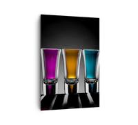 Cuadro Sobre Lienzo 70x100cm Cuadros Pared Vasos alcohol bebida jugo Wall Art