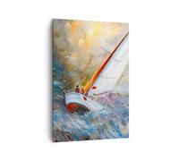 Cuadro Sobre Lienzo 70x100cm Cuadros Pared Velero Imagen Regata Wall Art Prints