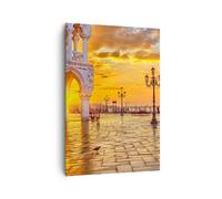 Cuadro Sobre Lienzo 70x100cm Cuadros Pared Venecia ciudad Wall Art Prints Decor