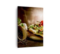 Cuadro Sobre Lienzo 70x100cm Cuadros Pizza vegetariana italia comida Wall Art