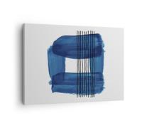 ARTTOR Lienzos decorativos Abstracción Acuarela Azul Cuadro Sobre Lienzo Moderno 70x50cm Cuadros Decoracion Salon Dormitorio Cocina Cuadros Pared Imágenes Wall Art Prints Decor Canvas AA70x50-4223