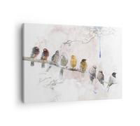 ARTTOR Lienzos decorativos Aves Canarias Rama Cuadro Sobre Lienzo Moderno 70x50cm Cuadros Decoracion Salon Dormitorio Cocina Cuadros Pared Imágenes Wall Art Prints Decor Canvas AA70x50-4175